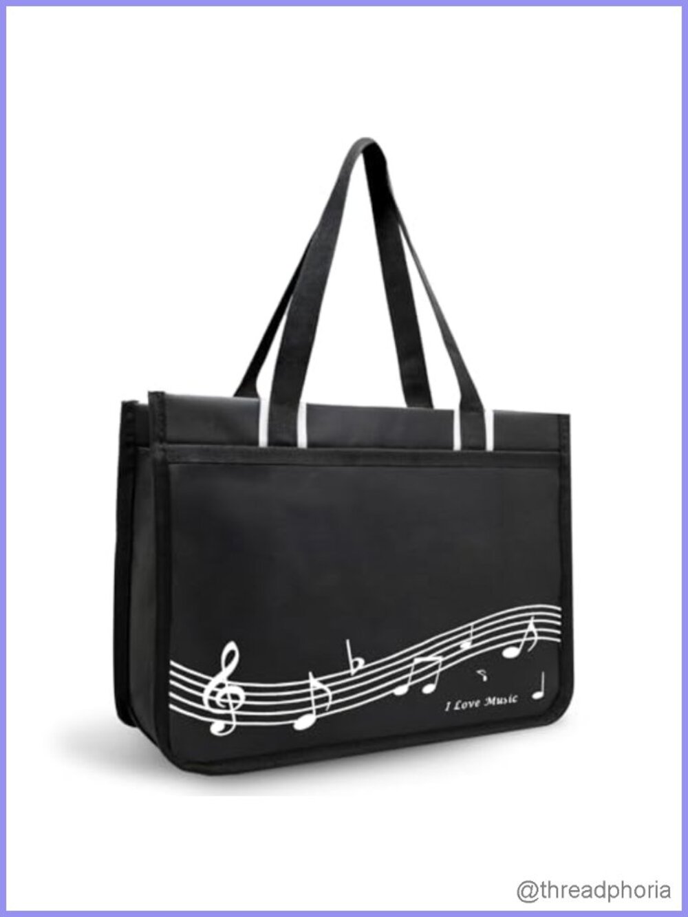 Waterproof Oxford Cloth Piano Music Book Tote Bag Zippered Lesson Bag
